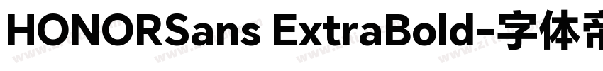 HONORSans ExtraBold字体转换